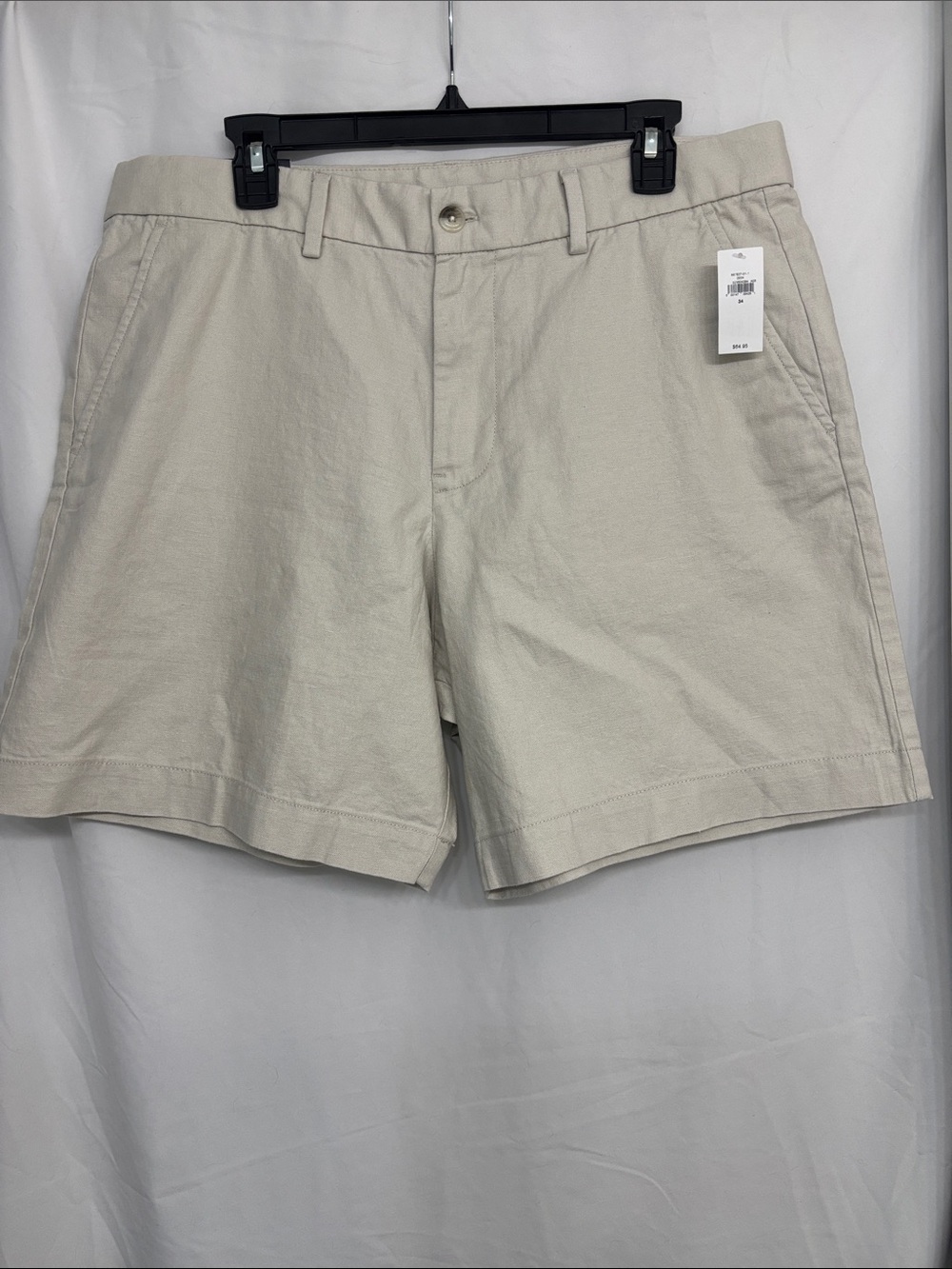 GAP Men's Linen Cotton Blend Flat Front Shorts NWT Light Stone Beige Size 34